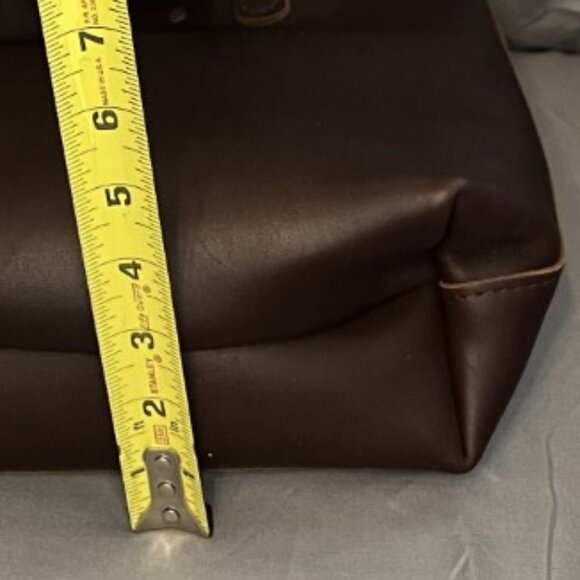 Portland Leather, Crossbody Tote, Dark Brown, w/Eclipse Bag & Keychain - Picture 7 of 15